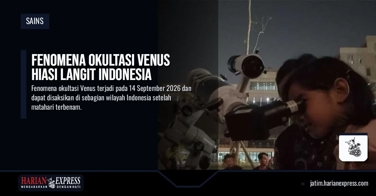 Fenomena Okultasi Venus Hiasi Langit Indonesia