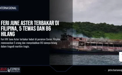Feri June Aster Terbakar di Filipina, 5 Tewas dan 86 Hilang Feri June Aster Terbakar di Filipina, 5 Tewas dan 86 Hilang