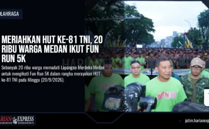 Meriahkan HUT Ke-81 TNI, 20 Ribu Warga Medan Ikut Fun Run 5K Meriahkan HUT Ke-81 TNI, 20 Ribu Warga Medan Ikut Fun Run 5K