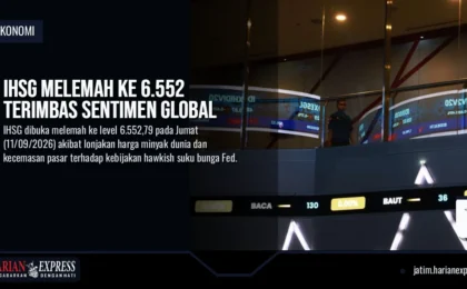 IHSG Melemah ke 6.552 Terimbas Sentimen Global
