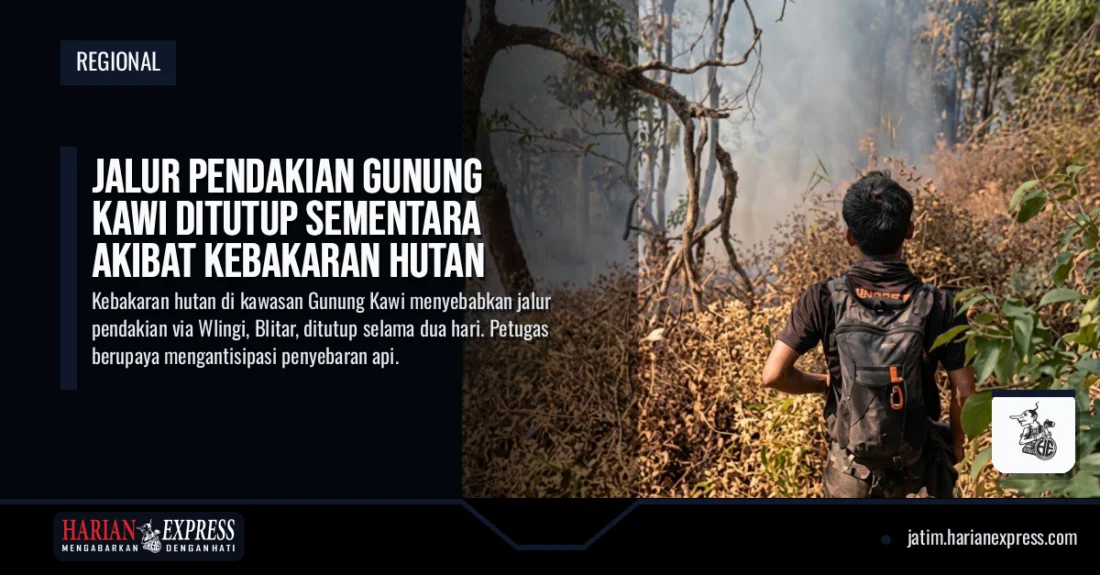 Jalur Pendakian Gunung Kawi Ditutup Sementara Akibat Kebakaran Hutan