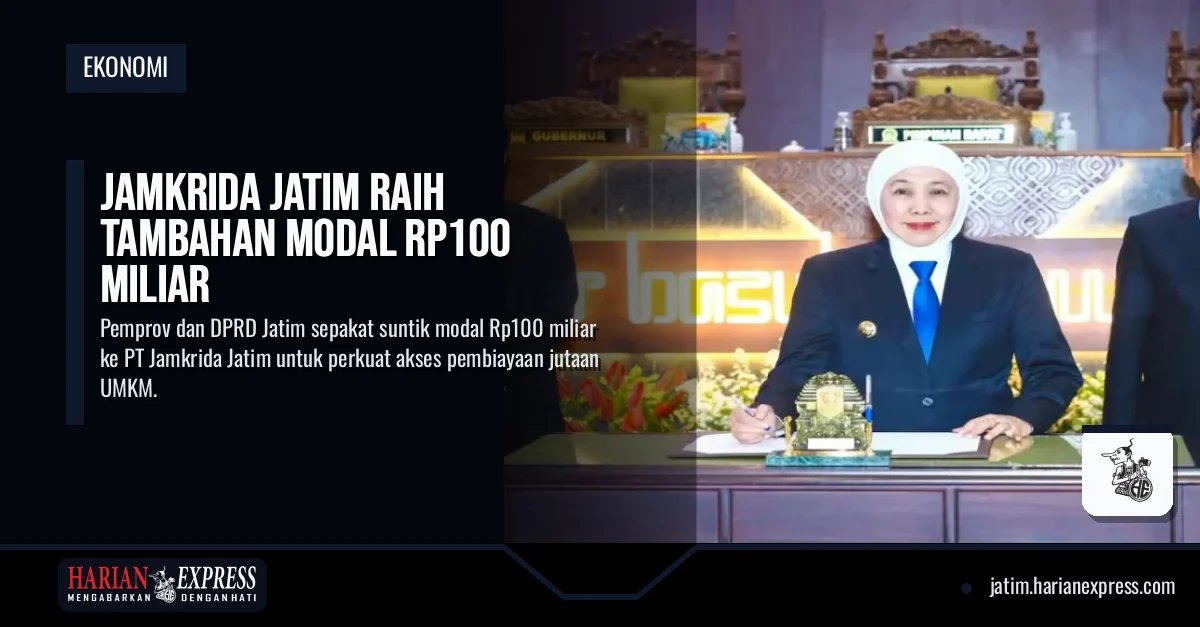 Jamkrida Jatim Raih Tambahan Modal Rp100 Miliar