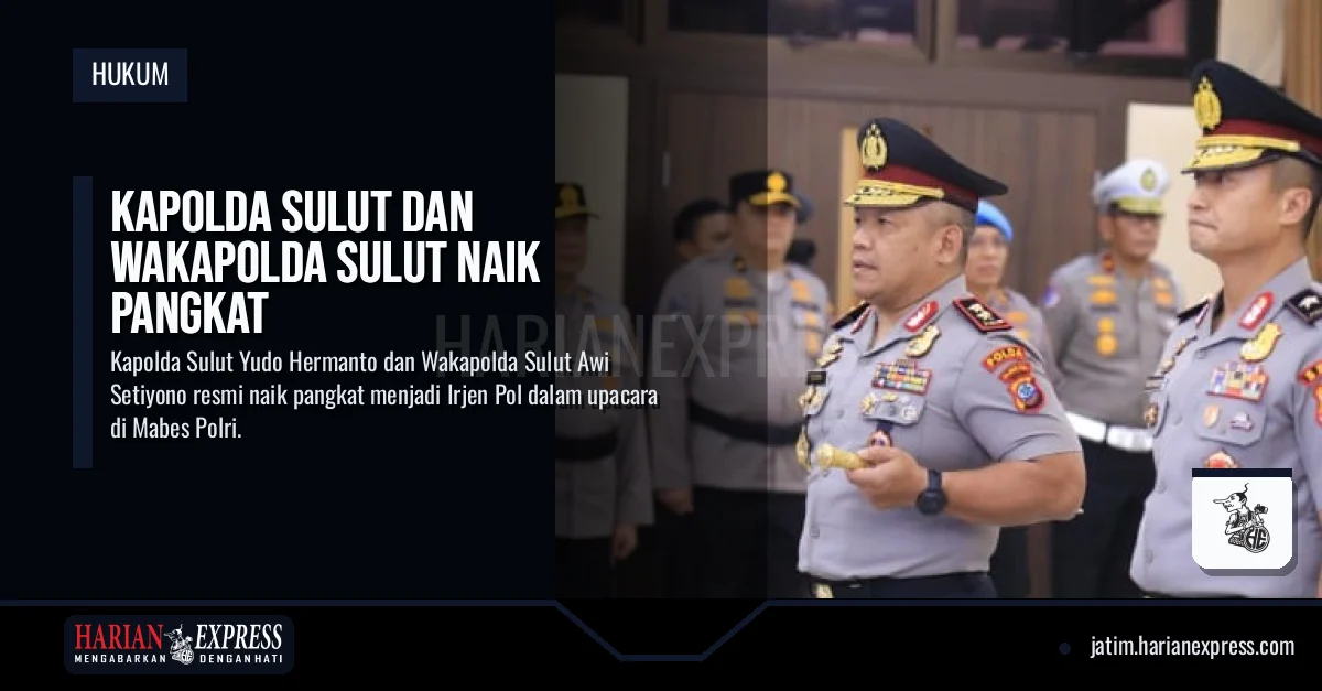 Kapolda Sulut dan Wakapolda Sulut Naik Pangkat