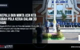Kepala BKN Minta ASN NTB Ubah Pola Kerja dalam 30 Hari