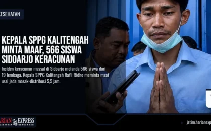 Kepala SPPG Kalitengah Minta Maaf, 566 Siswa Sidoarjo Keracunan