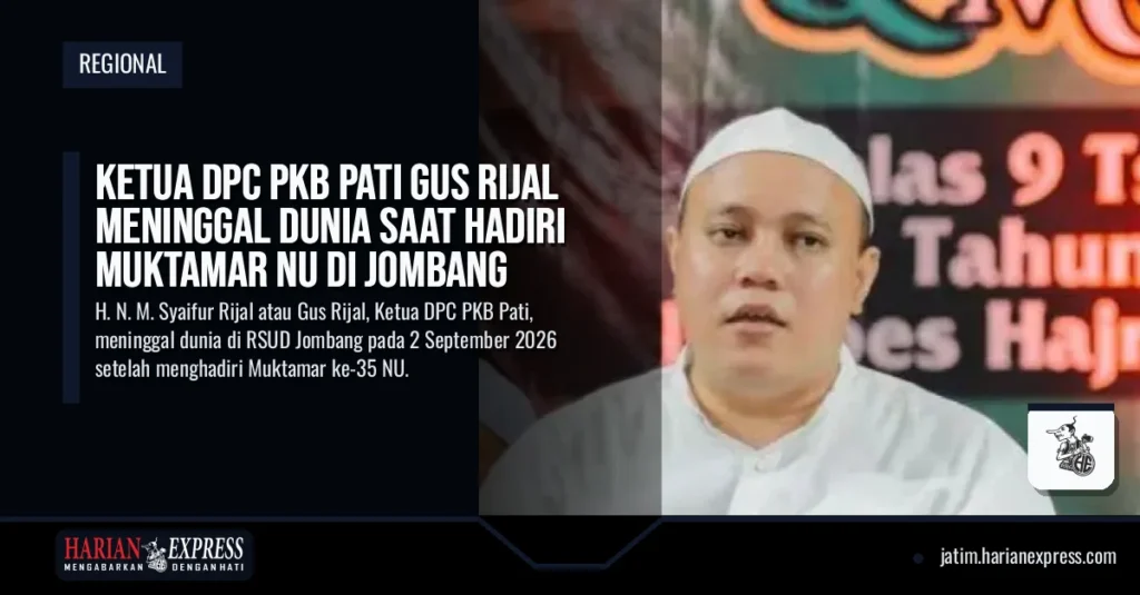 Ketua DPC PKB Pati Gus Rijal Meninggal Dunia Saat Hadiri Muktamar NU di Jombang