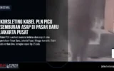 Korsleting Kabel PLN Picu Semburan Asap di Pasar Baru Jakarta Pusat
