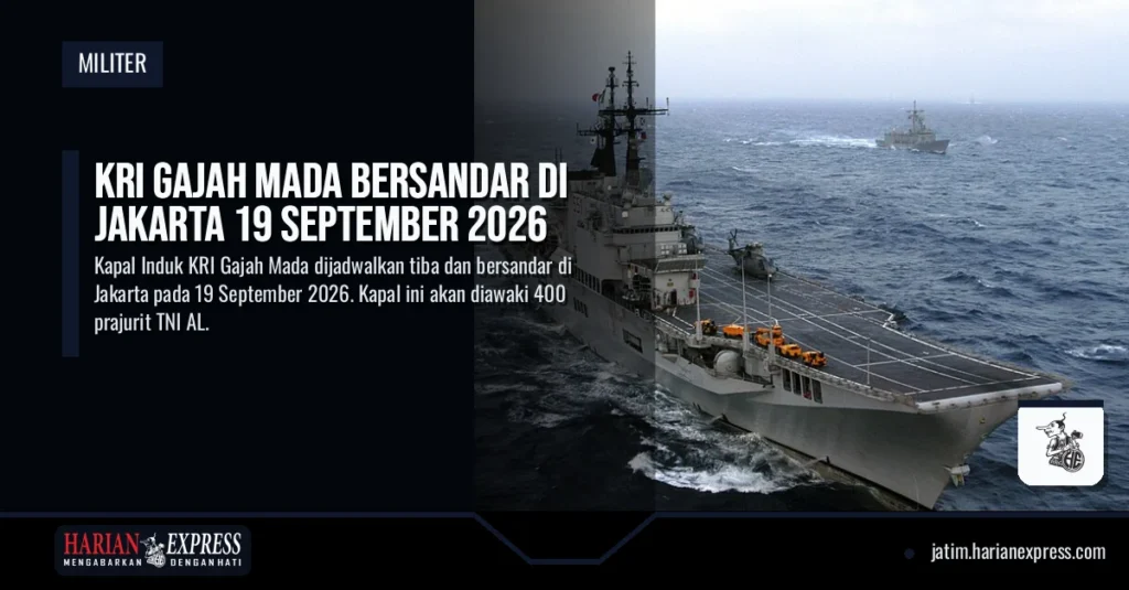 KRI Gajah Mada Bersandar di Jakarta 19 September 2026