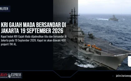 KRI Gajah Mada Bersandar di Jakarta 19 September 2026