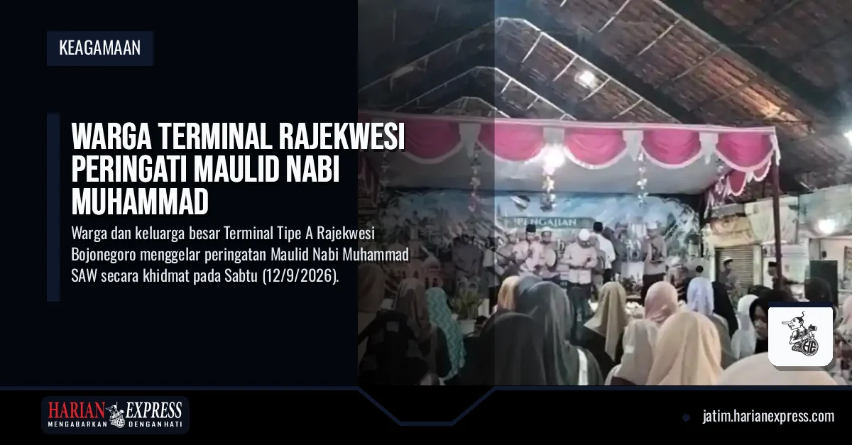Warga Terminal Rajekwesi Peringati Maulid Nabi Muhammad