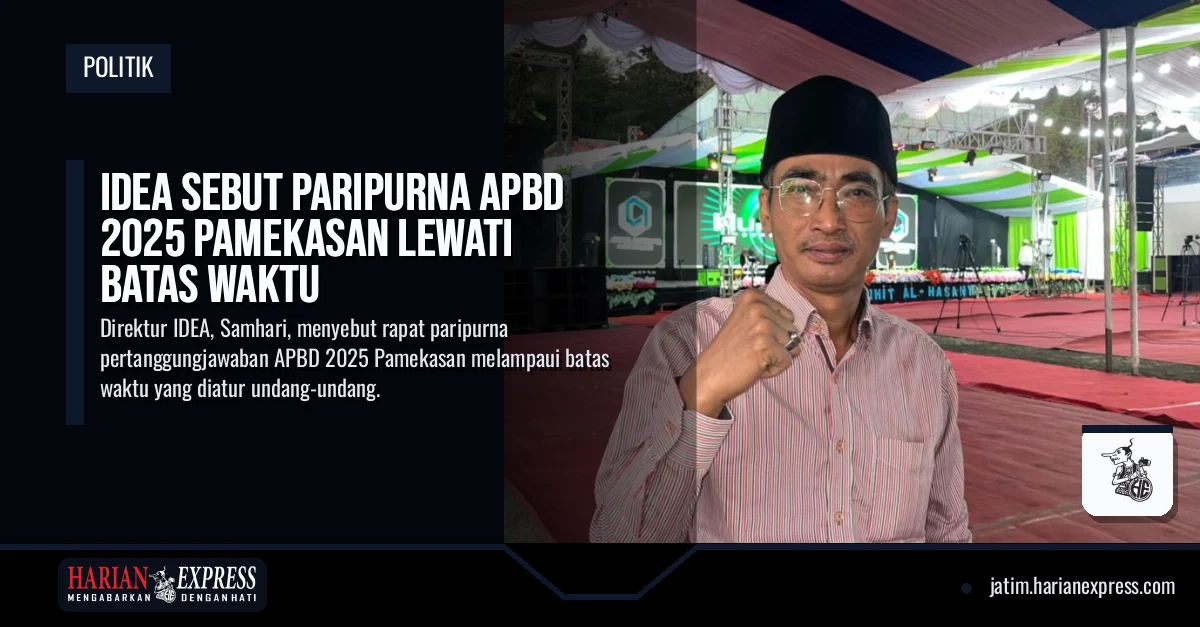 IDEA Sebut Paripurna APBD 2025 Pamekasan Lewati Batas Waktu