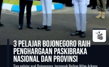 3 Pelajar Bojonegoro Raih Penghargaan Paskibraka Nasional dan Provinsi