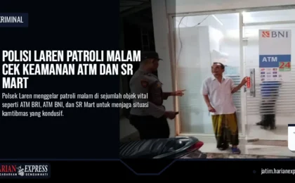 Polisi Laren Patroli Malam Cek Keamanan ATM dan SR Mart