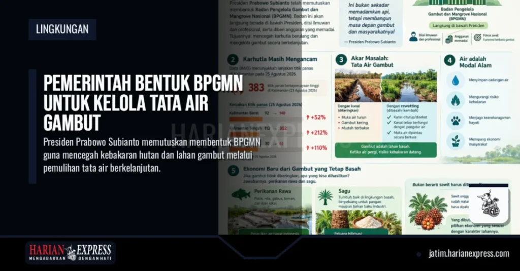 Pemerintah Bentuk BPGMN untuk Kelola Tata Air Gambut