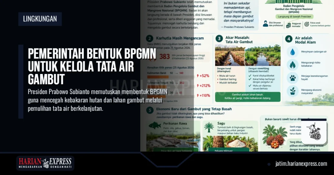 Pemerintah Bentuk BPGMN untuk Kelola Tata Air Gambut