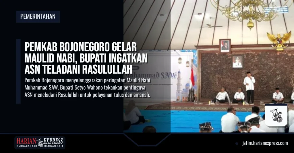 Pemkab Bojonegoro Gelar Maulid Nabi, Bupati Ingatkan ASN Teladani Rasulullah