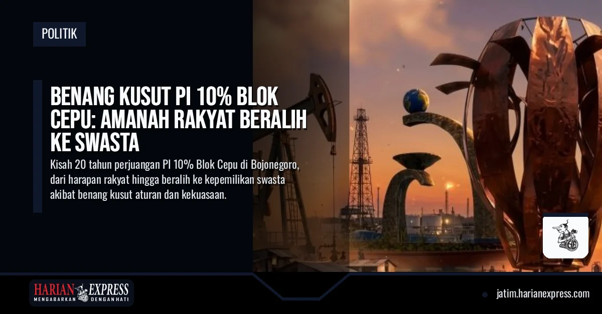 Benang Kusut PI 10% Blok Cepu: Amanah Rakyat Beralih ke Swasta