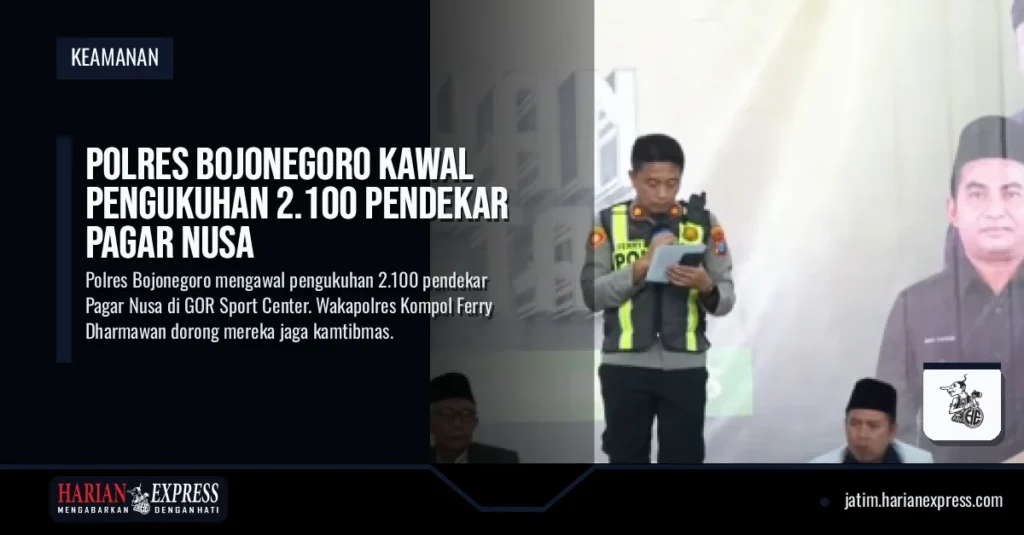 Polres Bojonegoro Kawal Pengukuhan 2.100 Pendekar Pagar Nusa