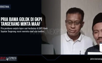 Pria Bawa Golok di GKPI Tangerang Minta Maaf