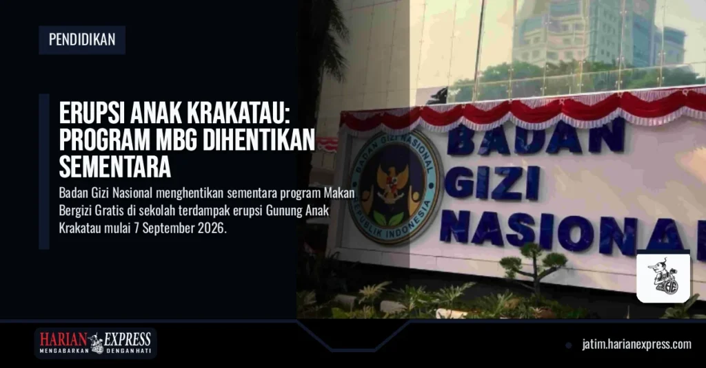 Erupsi Anak Krakatau: Program MBG Dihentikan Sementara