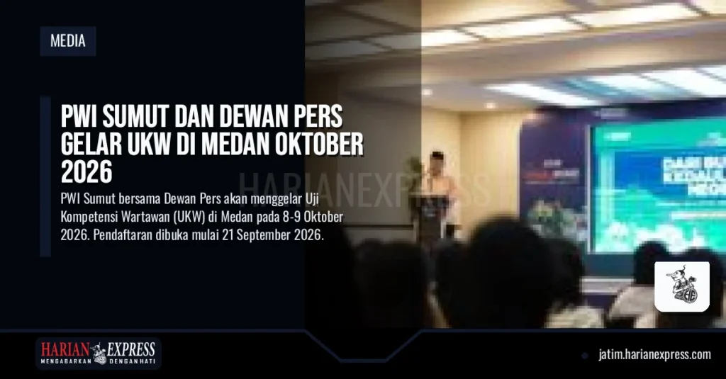 PWI Sumut dan Dewan Pers Gelar UKW di Medan Oktober 2026
