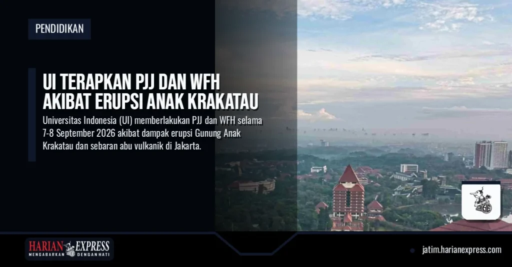 UI Terapkan PJJ dan WFH Akibat Erupsi Anak Krakatau