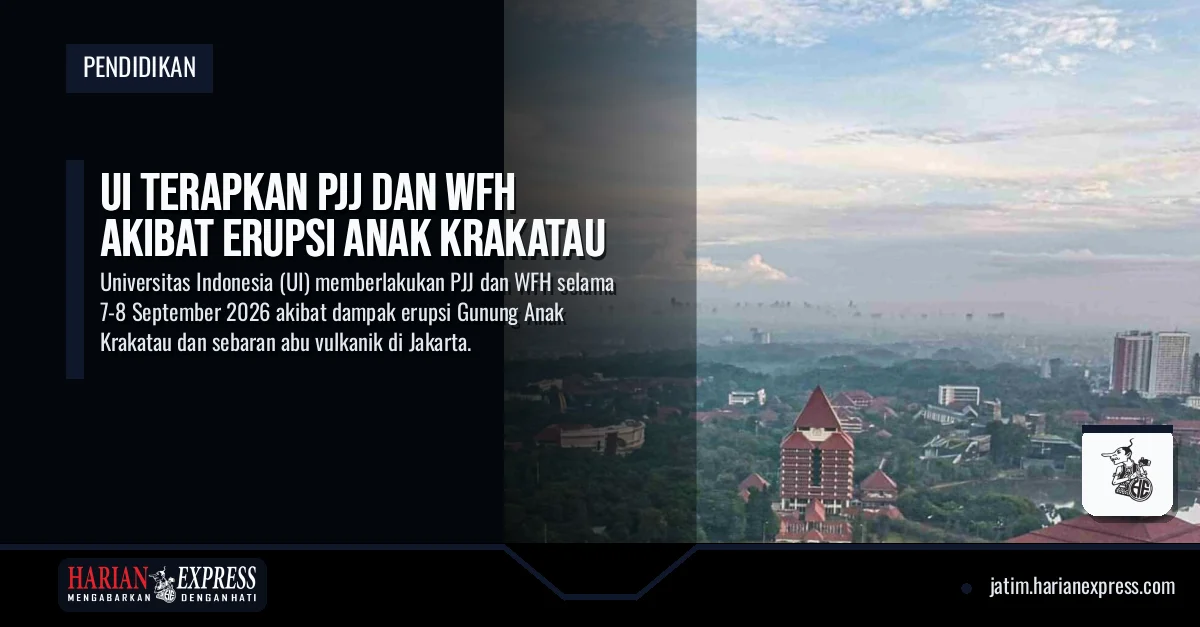 UI Terapkan PJJ dan WFH Akibat Erupsi Anak Krakatau