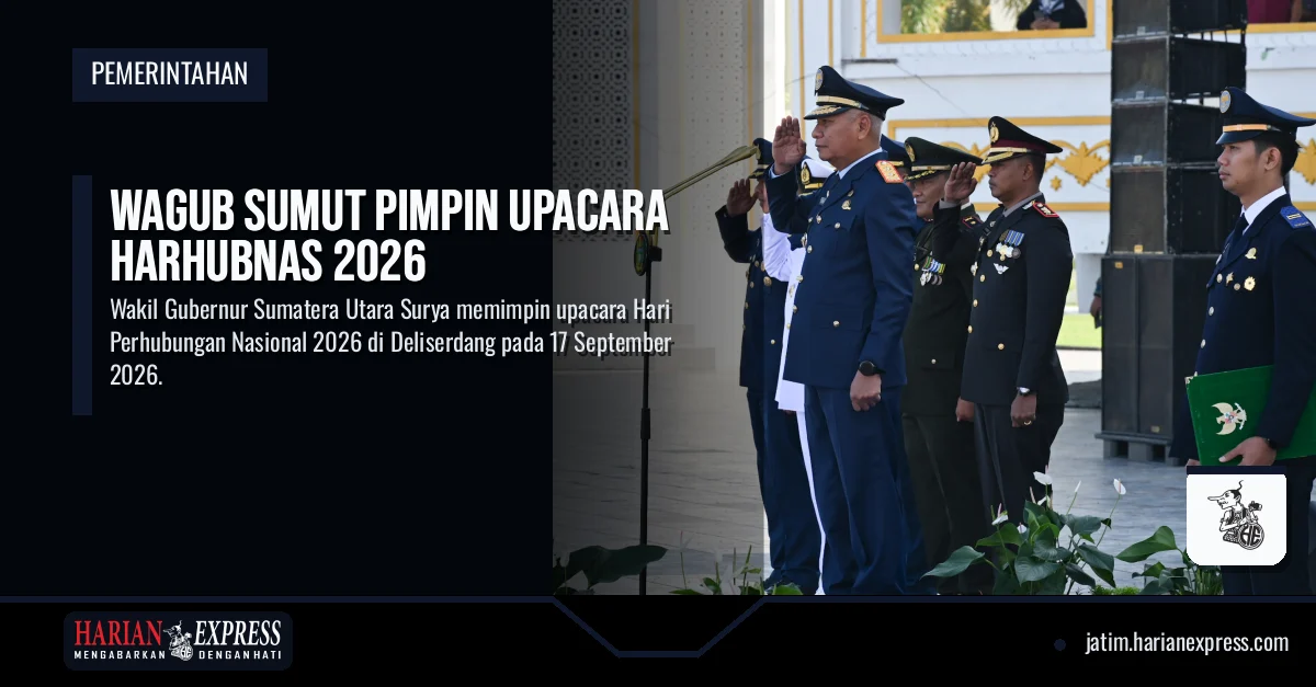 Wagub Sumut Pimpin Upacara Harhubnas 2026