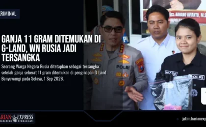 Ganja 11 Gram Ditemukan di G-Land, WN Rusia Jadi Tersangka