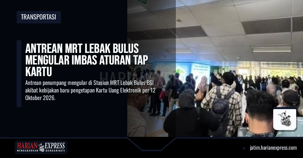 Antrean MRT Lebak Bulus Mengular Imbas Aturan Tap Kartu