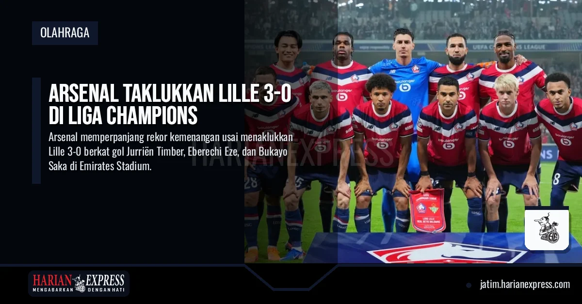 Arsenal Taklukkan Lille 3-0 di Liga Champions