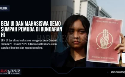 BEM UI dan Mahasiswa Demo Sumpah Pemuda di Bundaran HI