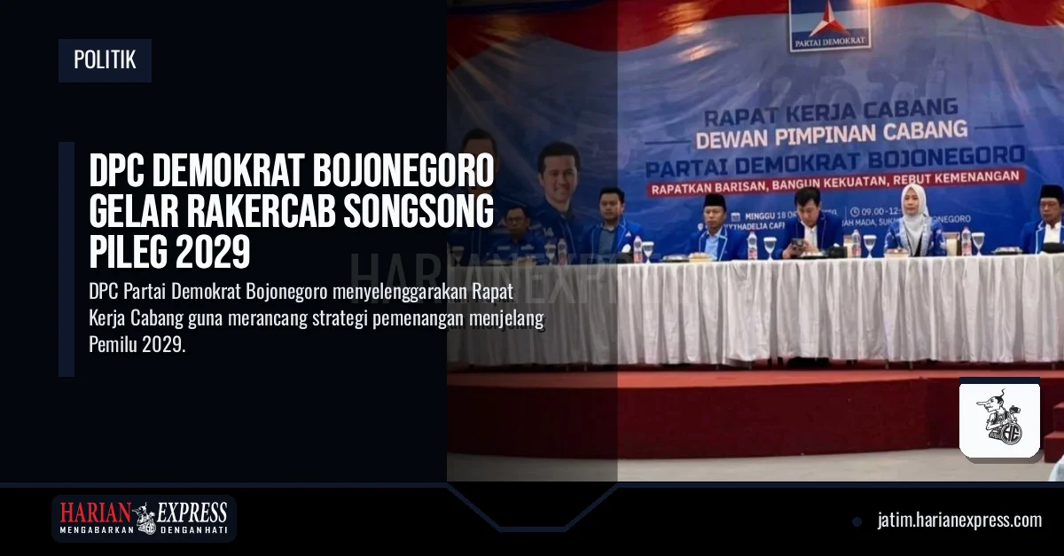 DPC Demokrat Bojonegoro Gelar Rakercab Songsong Pileg 2029