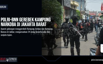 Polri-BNN Gerebek Kampung Narkoba di Jakarta Barat
