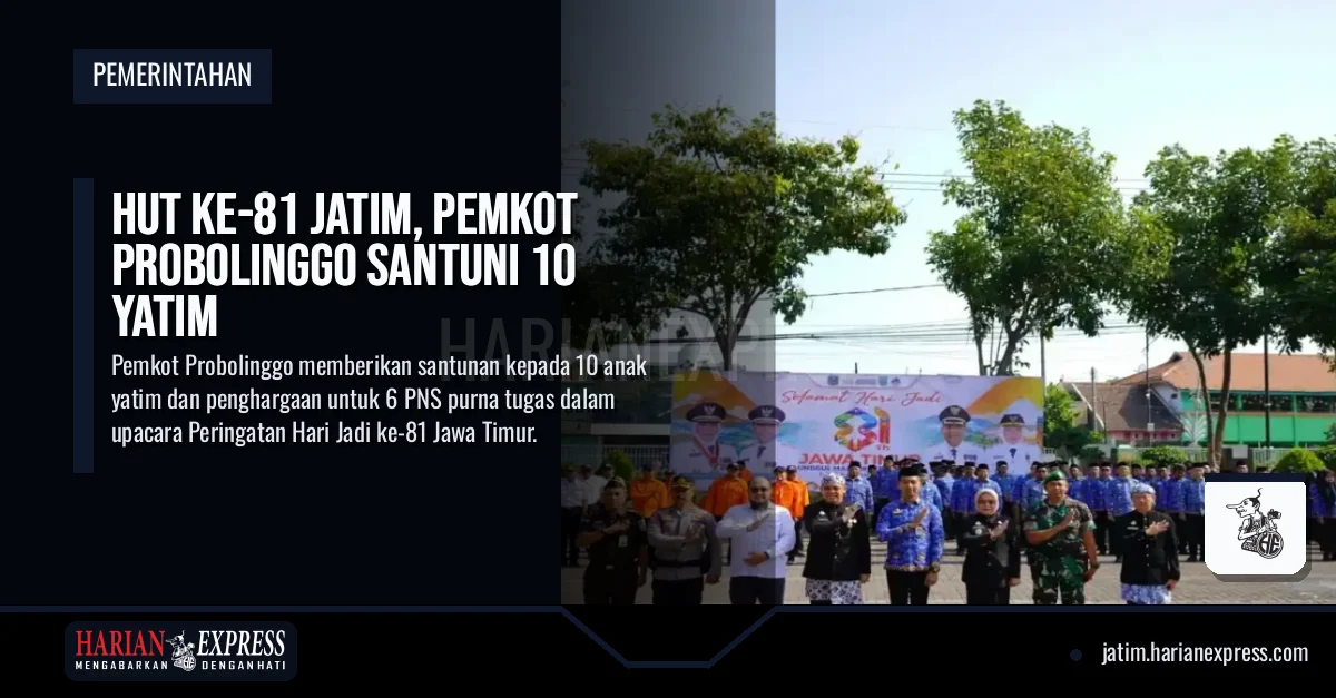 HUT ke-81 Jatim, Pemkot Probolinggo Santuni 10 Yatim
