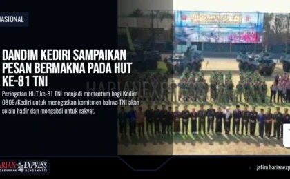 Dandim Kediri Sampaikan Pesan Bermakna pada HUT ke-81 TNI