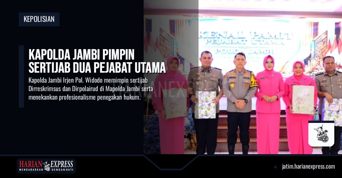 Kapolda Jambi Pimpin Sertijab Dua Pejabat Utama