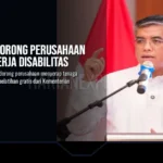 Menaker Yassierli saat membuka Temu Mitra Ketenagakerjaan di Bekasi, Jawa Barat, Kamis (1/10/2026).