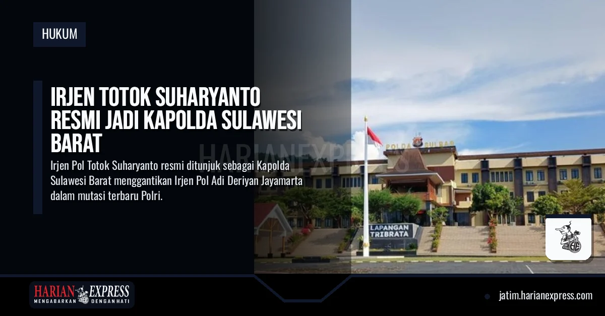 Irjen Totok Suharyanto Resmi Jadi Kapolda Sulawesi Barat