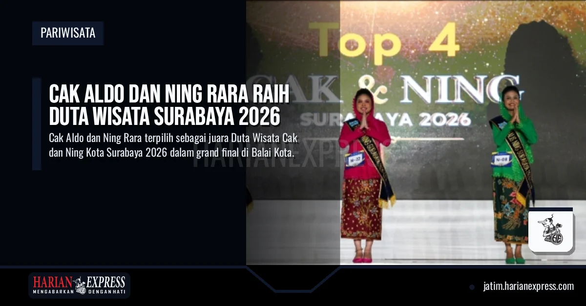 Cak Aldo dan Ning Rara Raih Duta Wisata Surabaya 2026