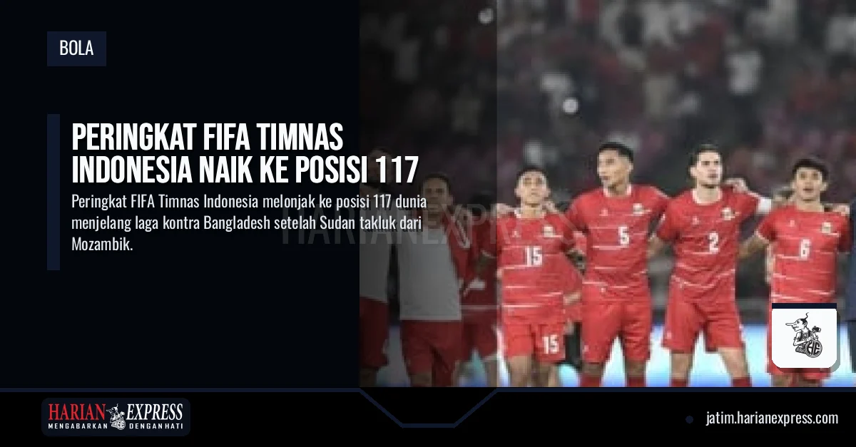 Peringkat FIFA Timnas Indonesia Naik ke Posisi 117