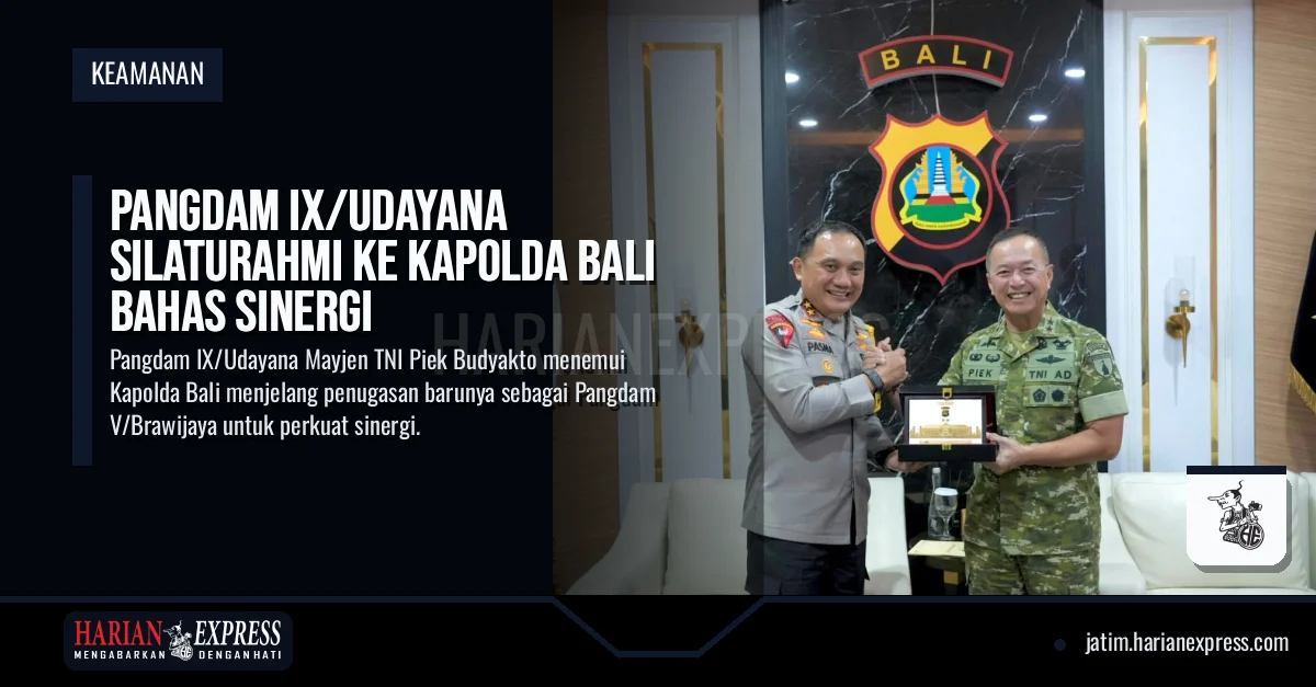 Pangdam IX/Udayana Silaturahmi ke Kapolda Bali Bahas Sinergi