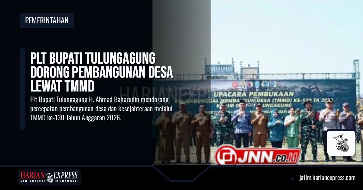 Plt Bupati Tulungagung Dorong Pembangunan Desa Lewat TMMD