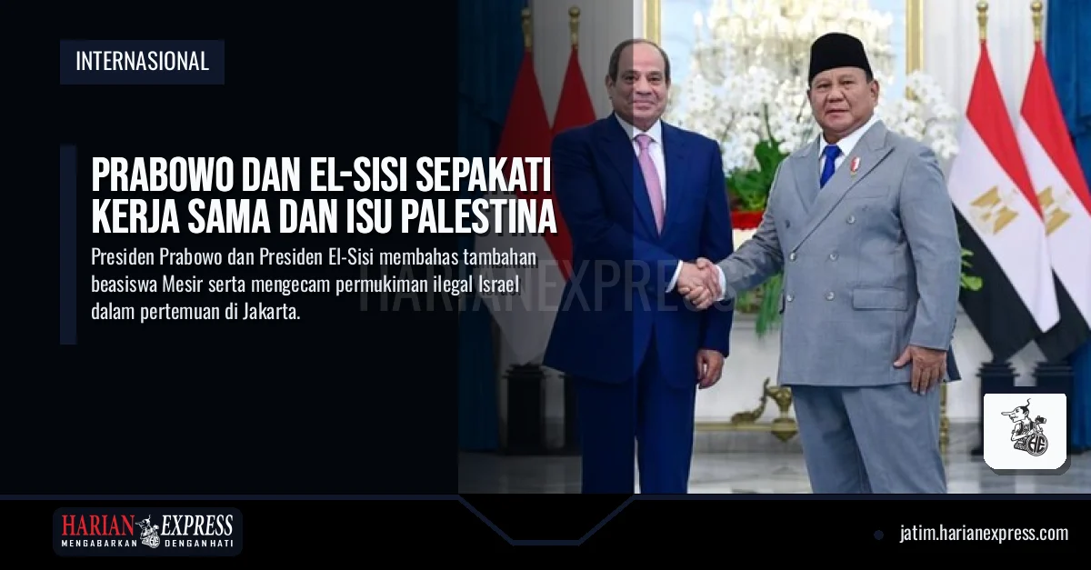 Prabowo dan El-Sisi Sepakati Kerja Sama dan Isu Palestina