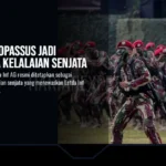 Prajurit Kopassus TNI AD mengikuti apel peringatan HUT Ke-67 Kopassus di Mako Kopassus, Cijantung, Jakarta Timur, Rabu (24/4) (Liputan6.com/Faizal Fanani)