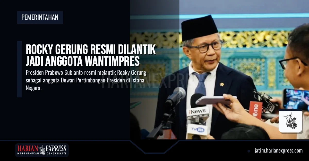 Rocky Gerung Resmi Dilantik Jadi Anggota Wantimpres