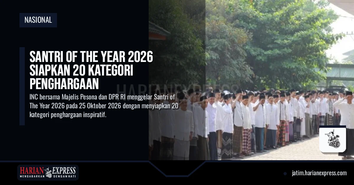 Santri of The Year 2026 Siapkan 20 Kategori Penghargaan