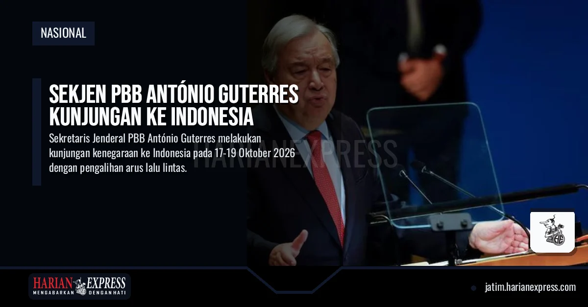 Sekjen PBB António Guterres Kunjungan ke Indonesia
