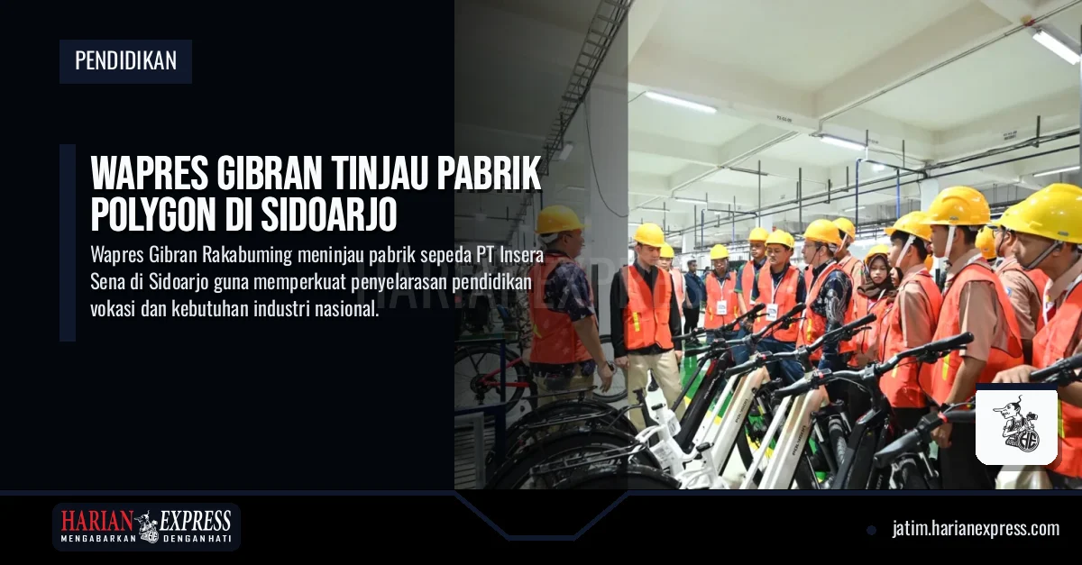 Wapres Gibran Tinjau Pabrik Polygon di Sidoarjo